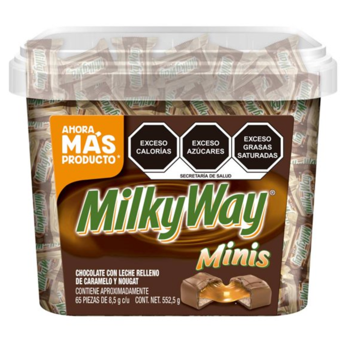 Chocolates Milky Way Minis 65 pzas de 8.5 g c/u -.