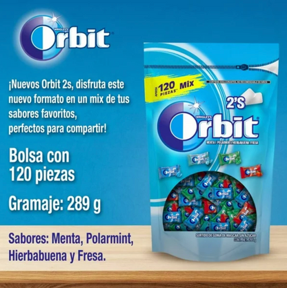 Goma de Mascar ORBIT Varios Sabores 120 pzas -.