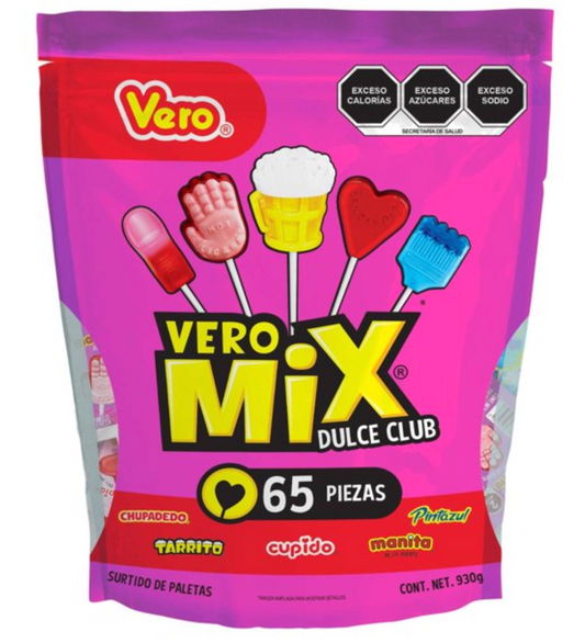 Surtido de Paletas Vero Mix Dulce Club 65 pzas