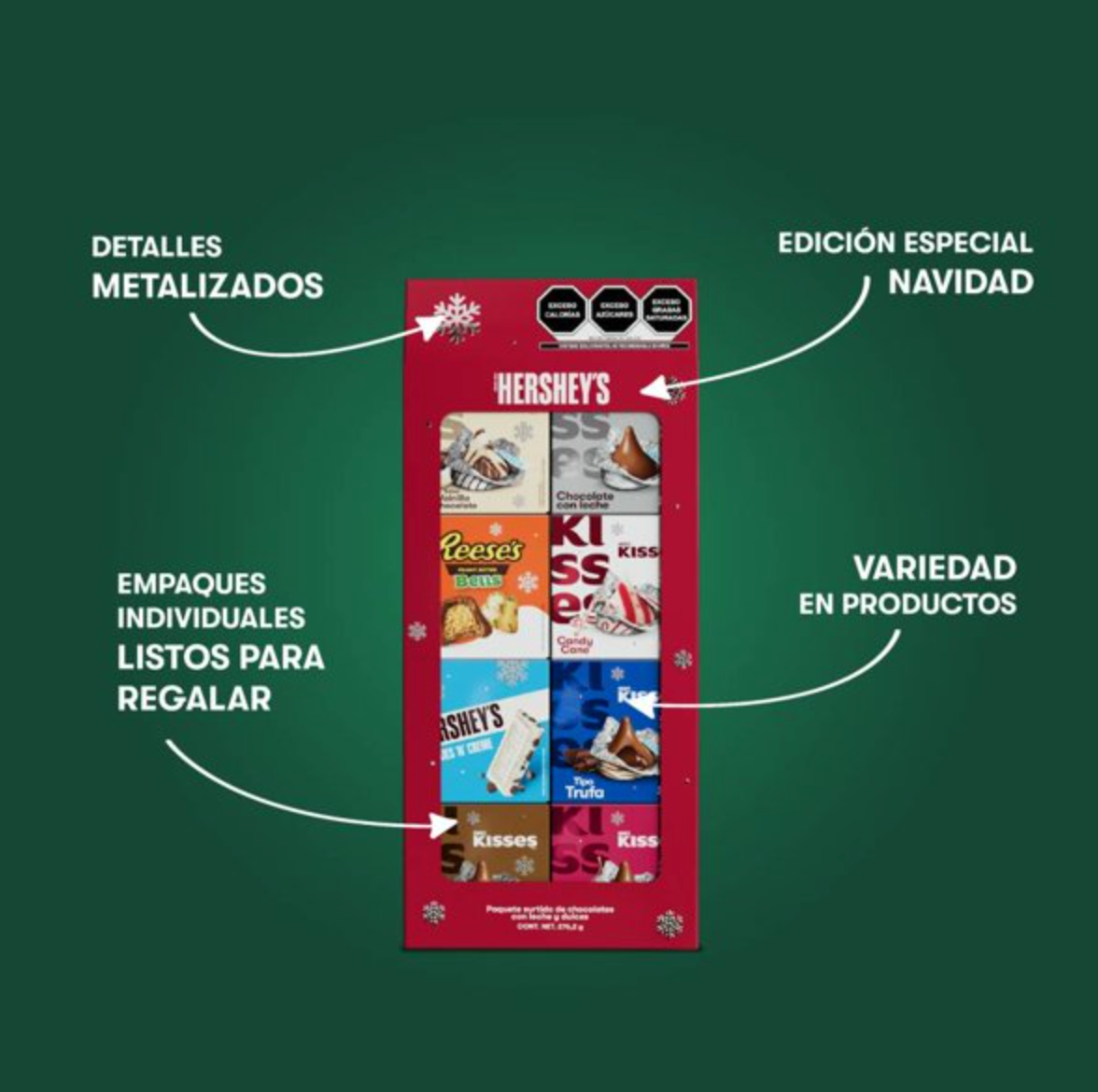 Pack de Chocolates Hershey's Kisses Surtidos 276.2 g -.