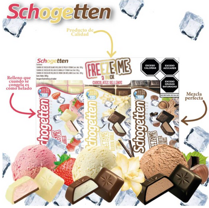 Pack de Chocolates Freeze Me Variedad de Sabores 3 pzas 100 g c/u -.