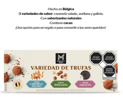 Trufas Belga Member's Mark Varios Sabores 3 pzas de 200 g c/u -.