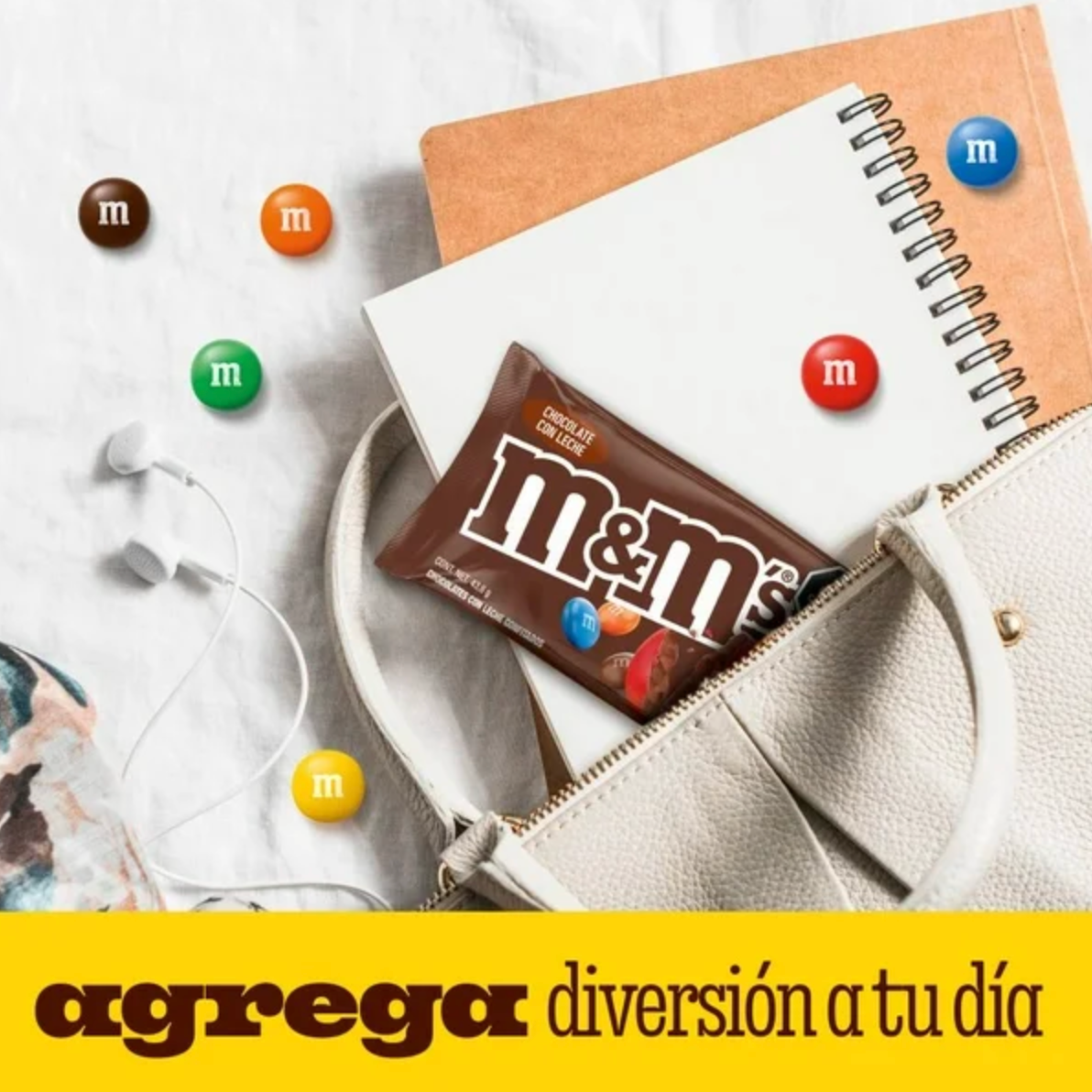 M&Ms Chocolates con leche 8 piezas de 43.8 g - .