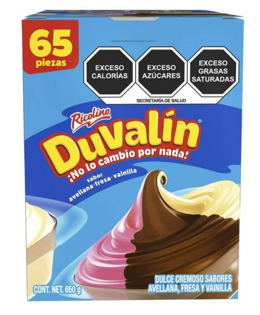 Dulce Cremoso Duvalín Ricolino Trisabor Cajilla con 65 pzas -.