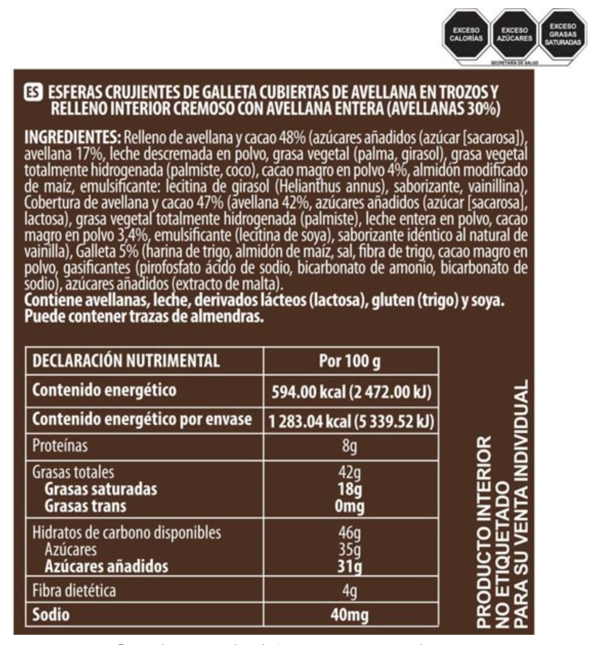 Chocolates Member's Mark Pralinas Europeas 16 pzas 13.5 g c/u -.