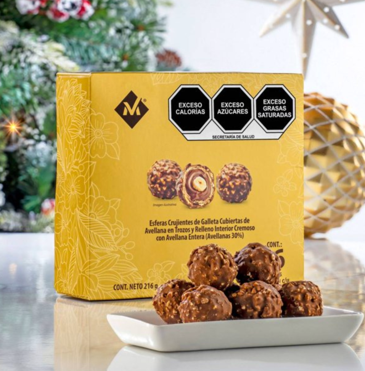 Chocolates Member's Mark Pralinas Europeas 16 pzas 13.5 g c/u -.