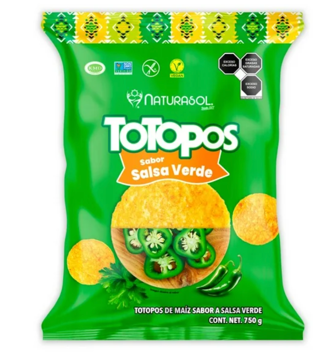 Totopos Naturasol Sabor Salsa Verde 750 g -.
