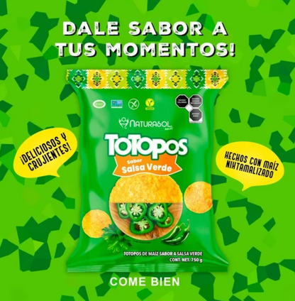 Totopos Naturasol Sabor Salsa Verde 750 g -.