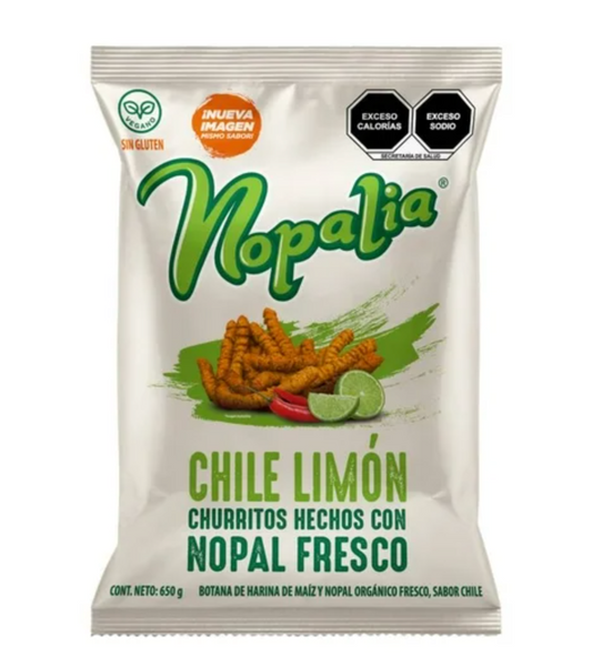 Churros de Nopal Nopalia Chile-Limón 650 g - .