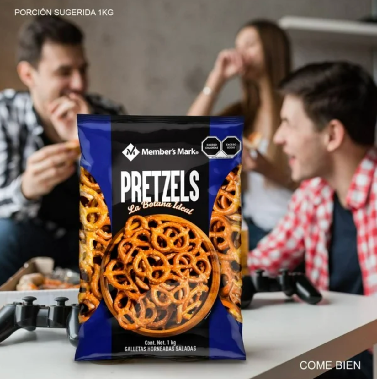 Galletas Horneadas Saladas Member's Mark Pretzels 1 kg - .