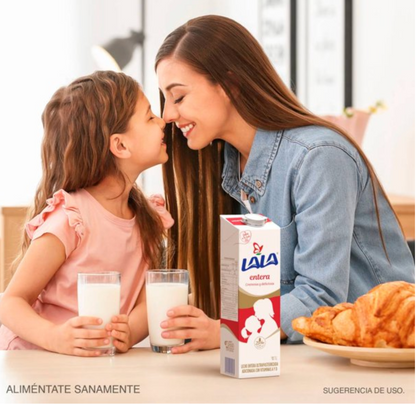 Leche Entera Lala 12 pzas de 1 l c/u - .