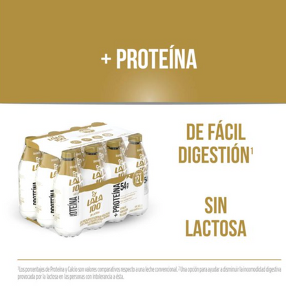 Leche sin Lactosa Lala 100 12 pzas de 1 l c/u - .