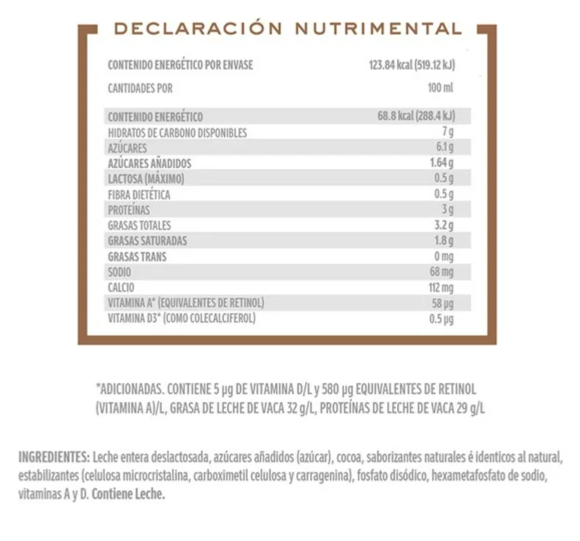 Leche Deslactosada Santa Clara Helado de Chocolate 27 pzas 180 ml c/u - .