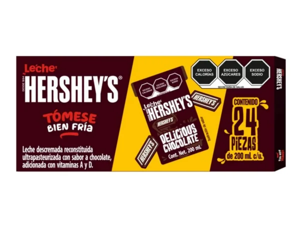 Leche Hershey's Delicious Chocolate 24 pzas 200 ml c/u - .