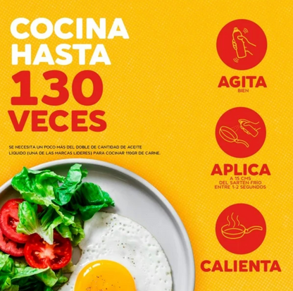 Pack de Aceite Vegetal Comestible PAM de Canola, Coco y Palma en Aerosol 2 pzas 340g c/u -.