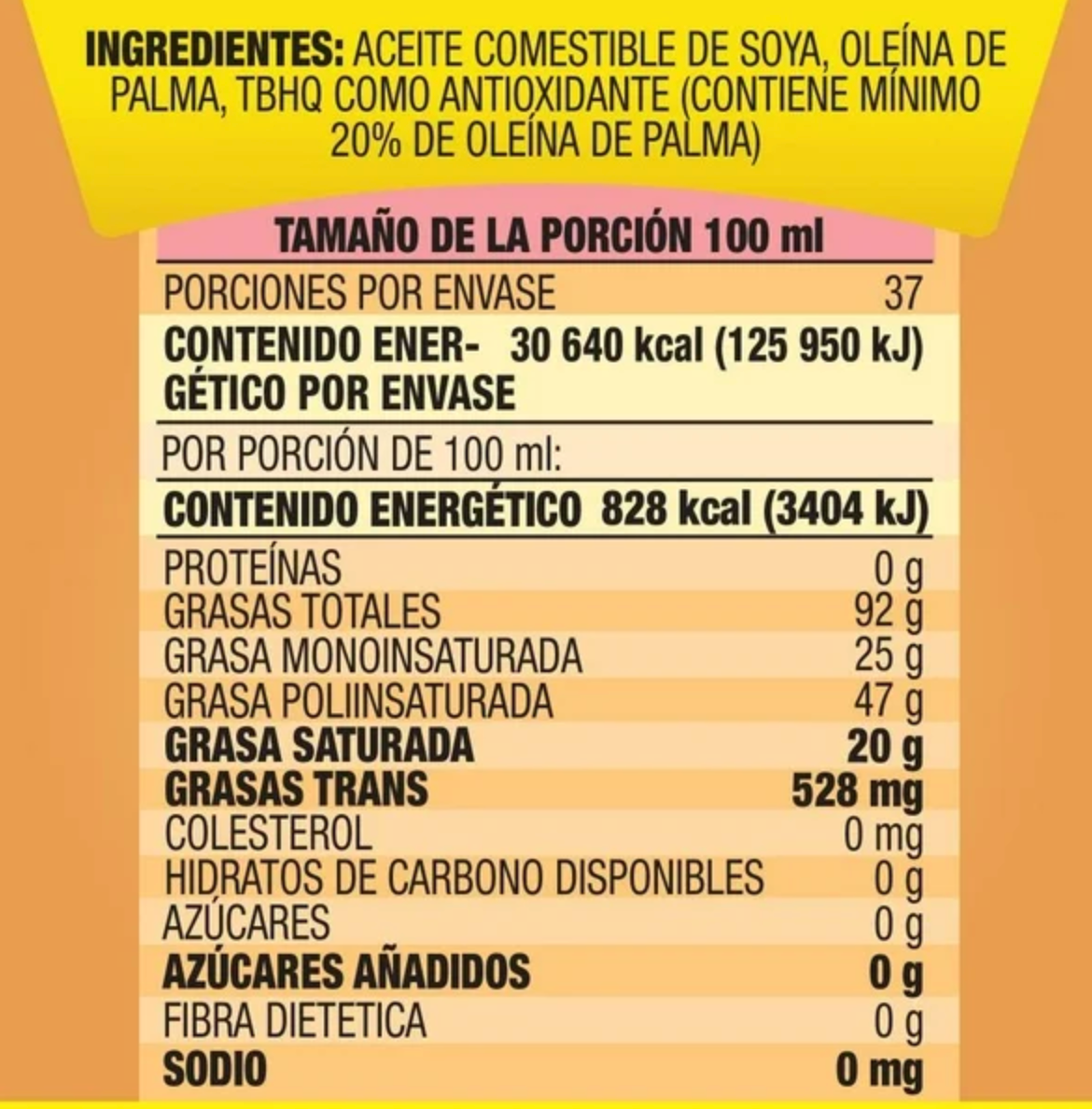 Aceite Vegetal Comestible Golden Fry 3.7 l -.