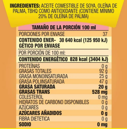 Aceite Vegetal Comestible Golden Fry 3.7 l -.