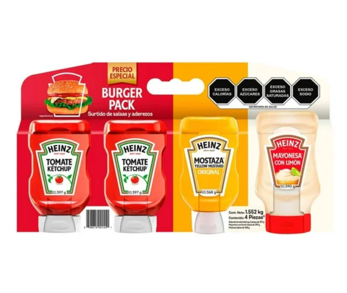 Burger Pack Heinz 4 pzas -.