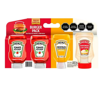 Burger Pack Heinz 4 pzas -.