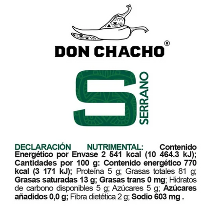 Chicharrón de Chile Don Chacho Serrano 330 g - .