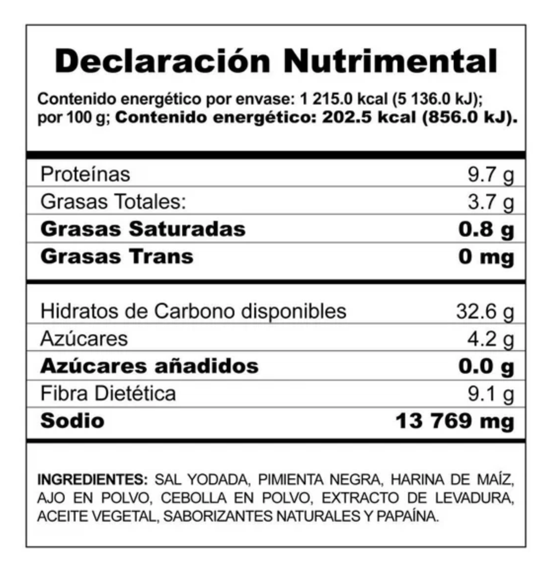 Sazonador para Fajitas Member's Mark by McCormick 600 g -.