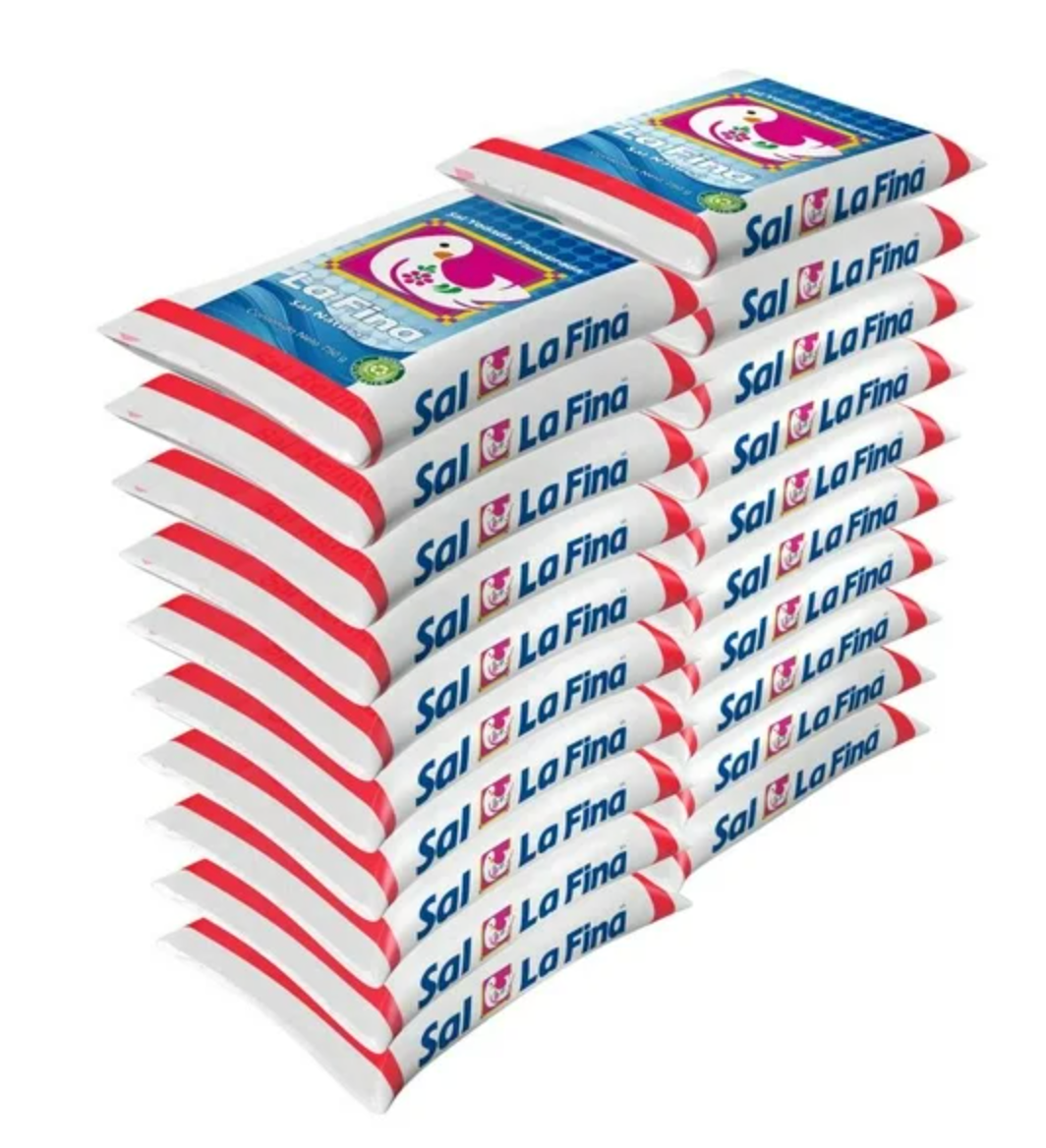 Sal de Mesa La Fina 20 pzas de 750 g c/u - .