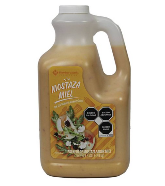 Aderezo Member's Mark Mostaza con Miel 3.78 l - .