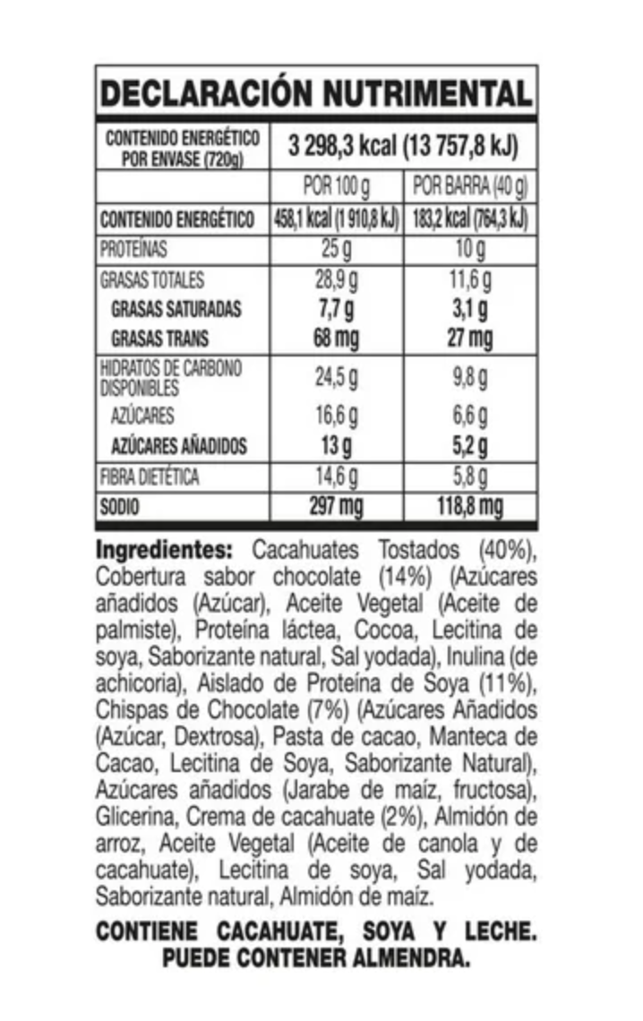 Barras de Cereal Nature Valley Protein 18 pzas de 40 g c/u - .