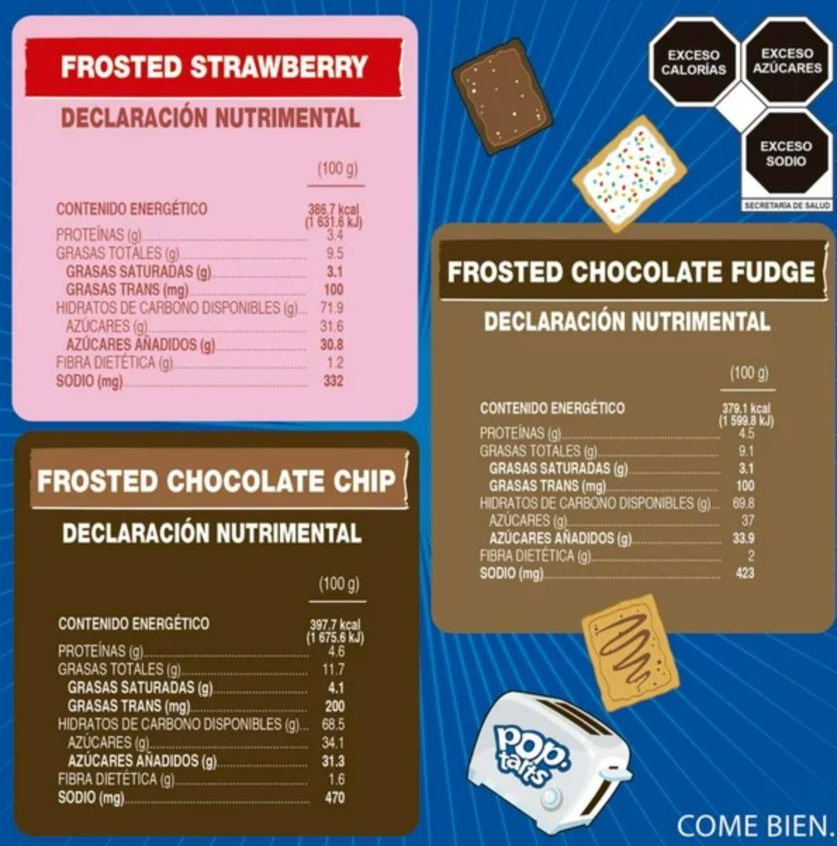 Tartas Pop Tarts Kellogg's Mix 24 pzas - .