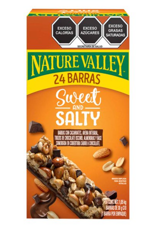 Barras de Granola Nature Valley Sweet and Salty 24 pzas de 30 g c/u - .