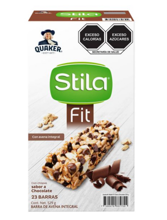Barra Quaker Stila Chocolate 23 pzas de 23 g c/u - .