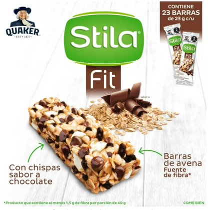 Barra Quaker Stila Chocolate 23 pzas de 23 g c/u - .