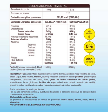 Bites de Arroz Inflado Don't Worry Rice Bite Sabor Malvavisco 270 g - .
