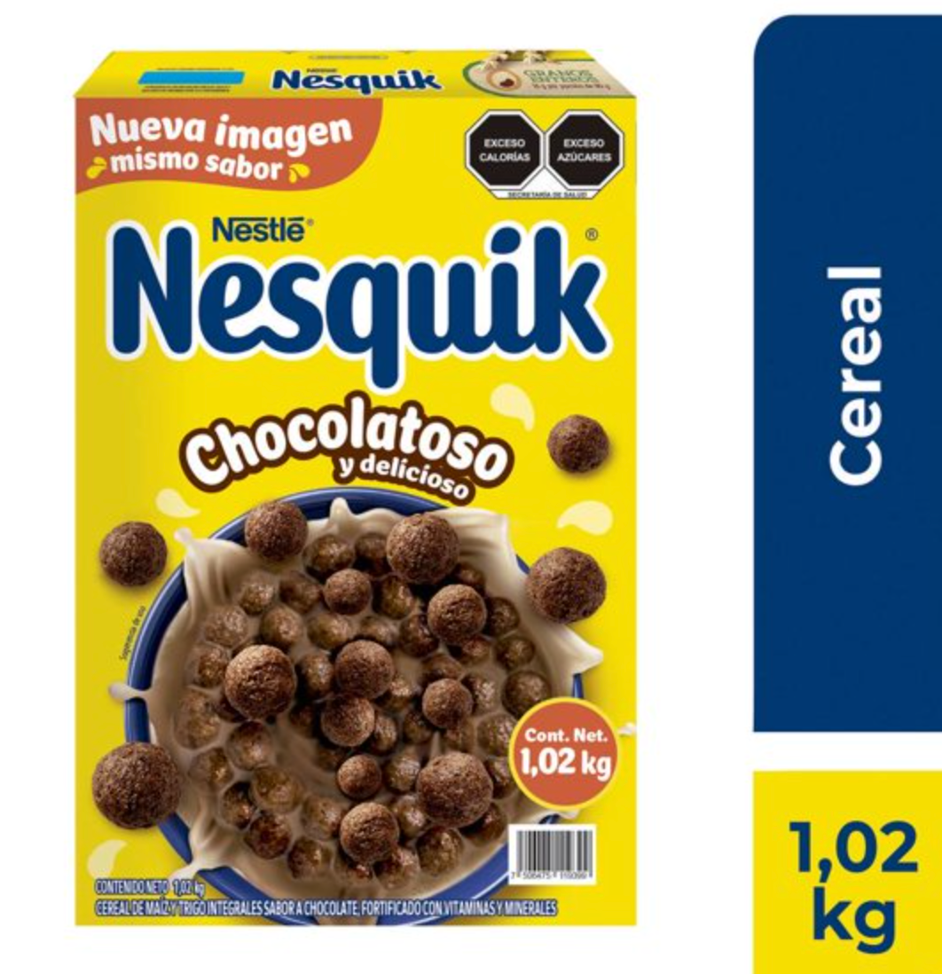 Cereal Nesquik Nestlé Sabor Chocolate 1.02 kg - .