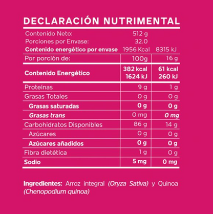 Galletas Okko SuperFoods Rice Cake Arroz y Quinoa 32 pzas - .