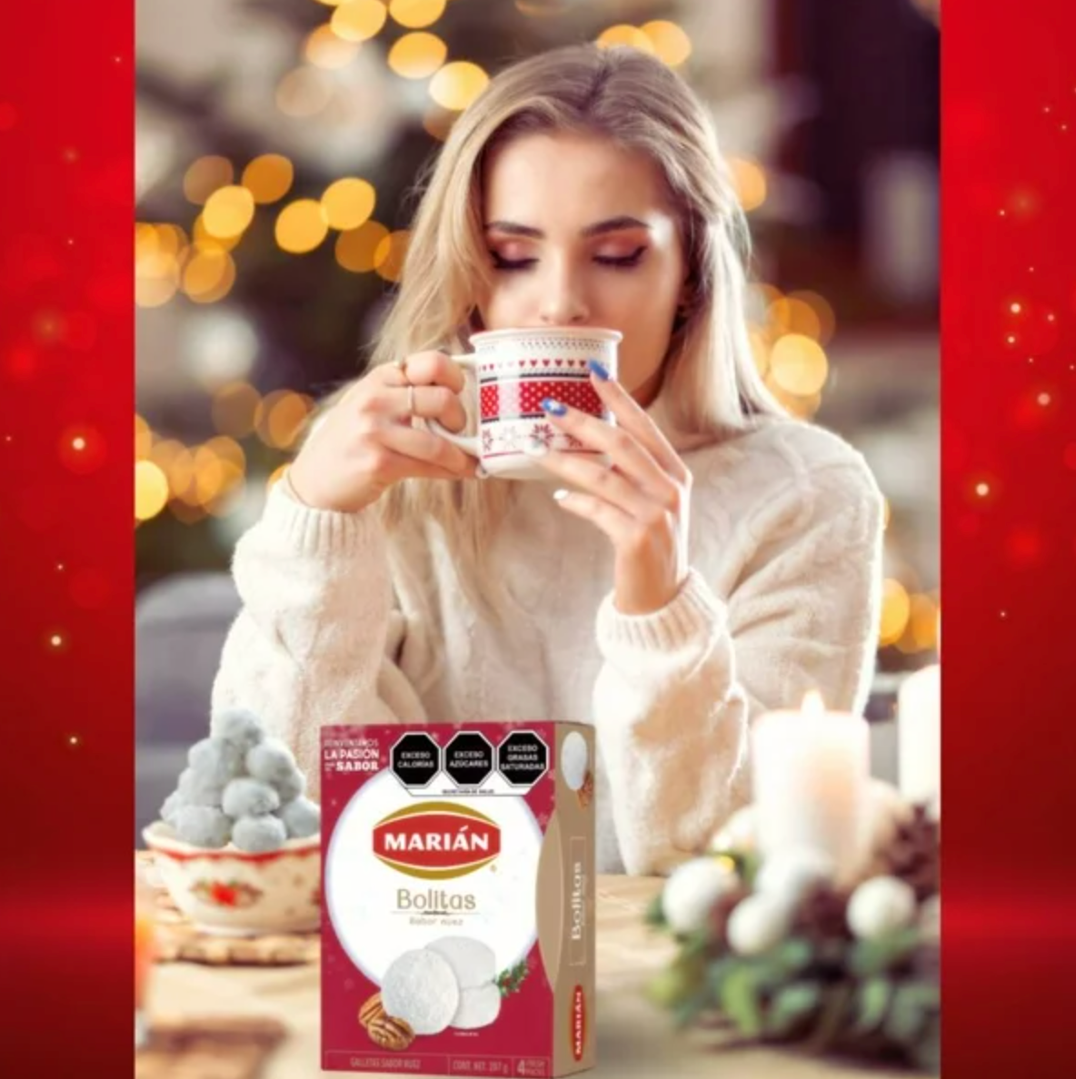Galletas Marián Bolitas de Nuez 3 pzas 207 g c/u - .