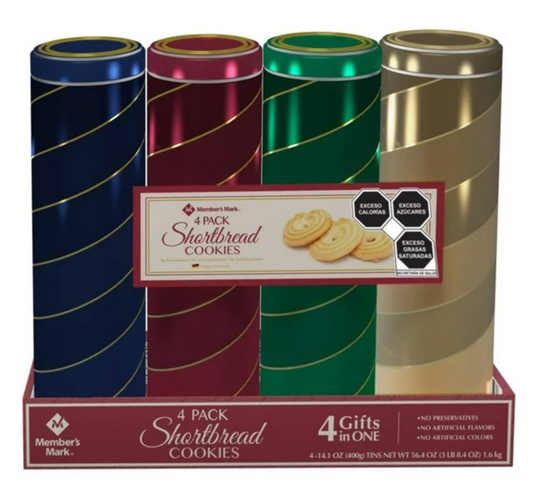 Galletas Member's Mark Shortbread 4 pzas de 400 g c/u - .