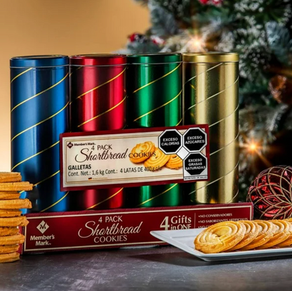 Galletas Member's Mark Shortbread 4 pzas de 400 g c/u - .