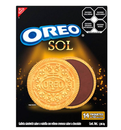 Galletas Oreo Nabisco Sol Sabor Vainilla 14 piezas de 114 g c/u - .