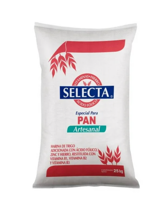 Harina de Trigo Selecta Pan artesanal 25 kg -.