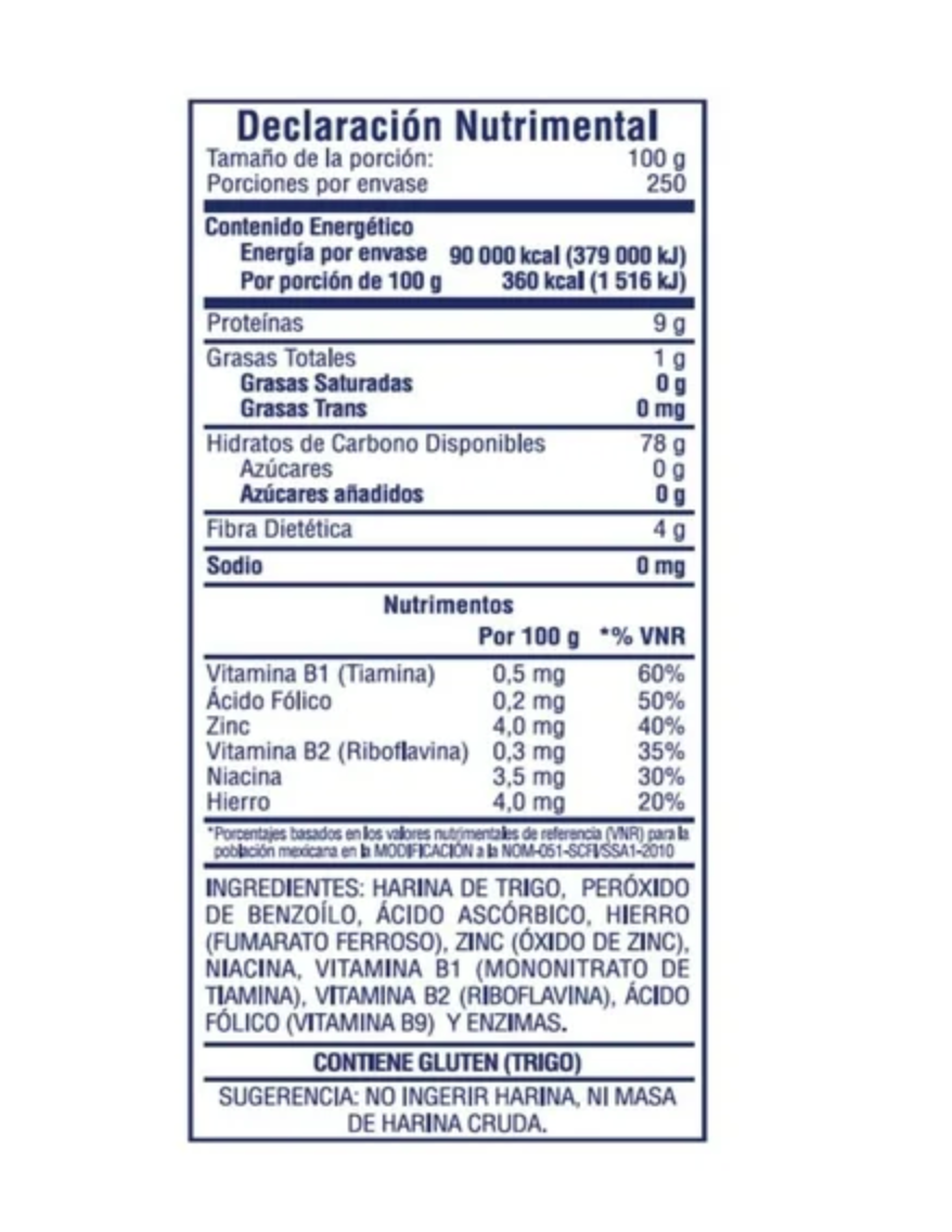 Harina de Trigo Selecta Pan artesanal 25 kg -.