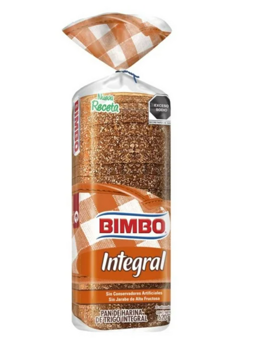 Pan de Caja Bimbo Integral 620 g -.
