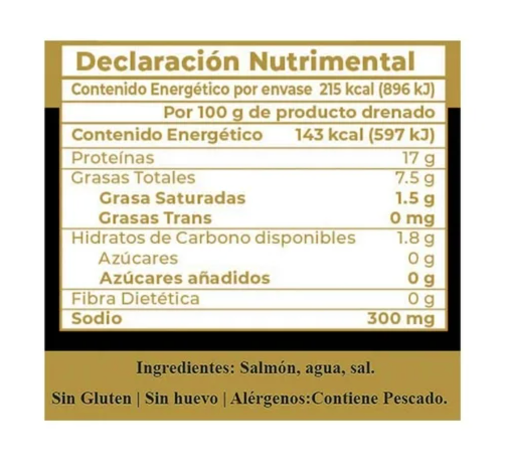 Salmón al Natural RiAS BAIXAS 3 Latas de 80 g c/u - .