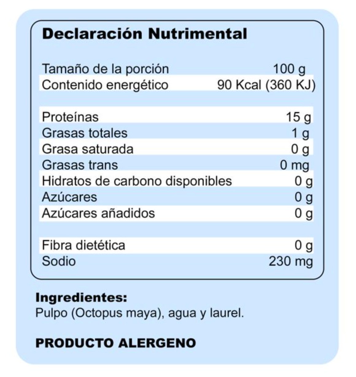 Pulpo Cocido Picado La sanitaria 800 g - .