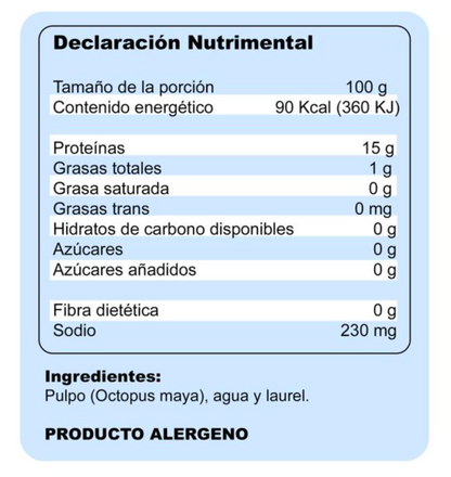 Pulpo Cocido Picado La sanitaria 800 g - .