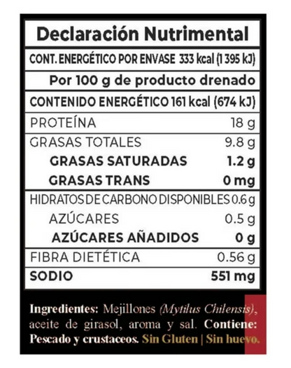 Mejillones Rías Baixas Ahumados 3 pzas de 111 g -.