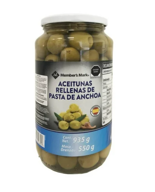 Aceituna Man Member's Mark Rellena de Anchoas 935 g -.