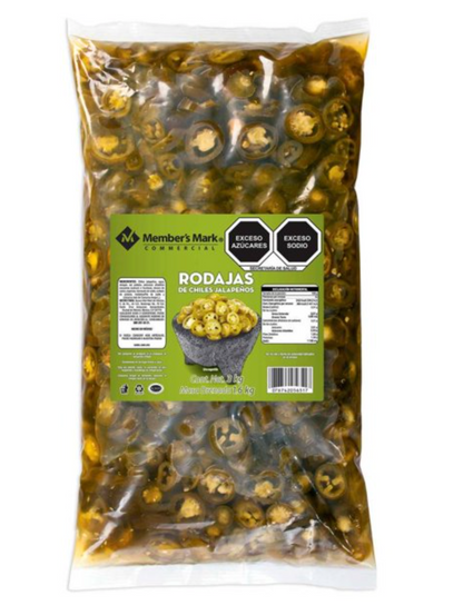 Chiles Jalapeños Member's Mark en Rodajas 3 kg -.