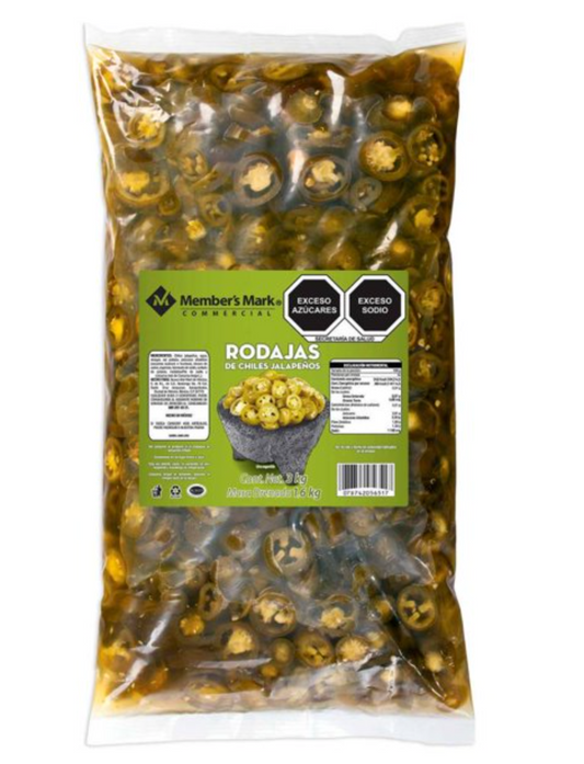 Chiles Jalapeños Member's Mark en Rodajas 3 kg -.
