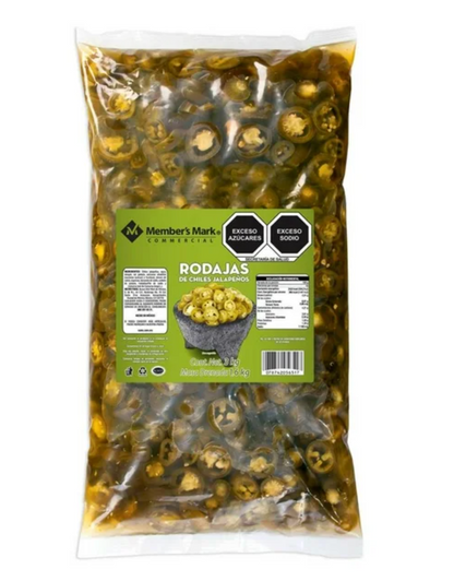 Chiles Jalapeños Member's Mark en Rodajas 3 kg -.